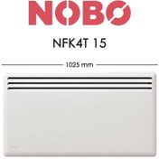 Resim Nobo Nfk4T 1500 W Termostatlı Elektrikli Duvar Tipi Konvektör Isıtıcı 15 m2 