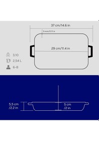 Resim Lava Fırın Tepsisi Dikdörtgen Mavi 22 X 30 Cm Diğer 