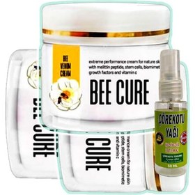 Resim Bee Cure Arı Zehri Kremi 3 Adet 100 Ml Dindirici Rahatlatıcı Krem + 30 Ml Çörek Otu Dindirici Yağ 