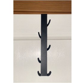 Resim risingmaber Metal Mat Siyah Amerikan Kapı Arkası Dikey Kapı Arkası Askılık Organizer Askılık Mt70s 