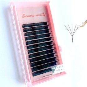 Resim Yumuşak & Doğal 5D W-Şekilli Hazır Kirpik Uzatmaları - 0.07mm Kalınlık, C/D Kıvırcık, Karışık Uzunluklar, Başlangıç Dostu 