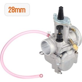 Resim Tenfowee 28mm Evrensel Motorlu Scooter, Atv Ve Motosiklet İçin Yüksek Performanslı Karbüratör Gümüş 