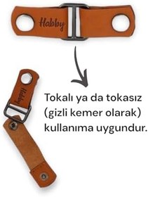 Resim caramelos Ayarlanabilir Elastik Tokasız Kemer - Görünmez Kemer-Gizli Tokalı Kemer Bordo-M/L 