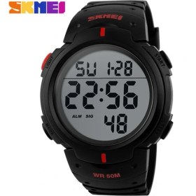 Resim Hanyang 1068 Kırmızı Saatler Erkekler 50 M Dalış Yüzmek Elbise Spor Saatleri Moda Açık Kol Saatleri Adam Relogio Masculino Skmeı Montre Homme (Yurt Dışından) 