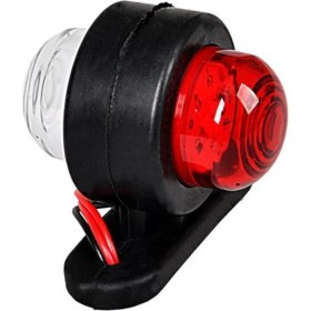 Resim OTO MOTTO Mini Takoz Tek Ledli Kırmızı-Beyaz 12V-24V 