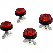 Resim 4 Adet Plaka İçin Yansıtıcı Güvenlik Vidaları - Kırmızı Lens, Geliştirilmiş Görünürlük, Kolay Kurulum, Motosikletler, Arabalar, Scooterlar İçin İdeal, Gece Görünürlüğü|Güvenli Montaj Civataları|Dayanıklı Plastik Lens 