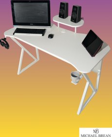 Resim Michael Brean Özel Tasarım Oyuncu Masası 135 Cm Bardaklık Ve Kulaklık Tutucu Hediye 