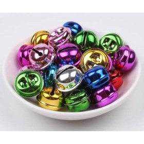 Resim OZN AKSESUAR karışık kulplu çan, zil, hayvan tasma zili amigurumi zili kına gecesi tef yapımı zili 30mm (20 adet) 