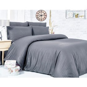 Resim Komfort Home Tek Kişilik Çizgili Pamuk Saten Nevresim Takımı (390831766) 