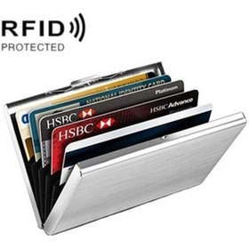 Resim Linjinxu Zt-1563 Rfıd Hırsızlığa Karşı Alüminyum Alaşımlı Çok Bölmeli Kartvizitlik Kart Tutucu Gümüş Diğer Diğer 