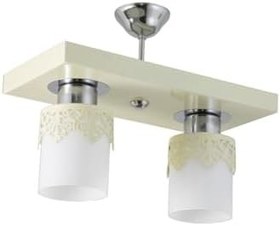 Resim Lambadar Ikili Modern Spor Model Dikdörtgen Tepsi Taçlı Krem Avize Nocolor-44D4Ddd3 Tek Ebat 3502-2Crmtac 