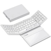 Resim Geodmaer Büyük Touchpad Katlanabilir Bluetooth Klavye White 