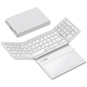 Resim Geodmaer Büyük Touchpad Katlanabilir Bluetooth Klavye White 