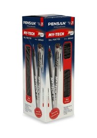 Resim Pensan My-Tech 0.7 MM Kırmızı Tükenmez Kalem 25'li 