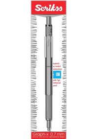 Resim Scrikss Graph-x 2b 0.7 Kurşun Gri Gizli Uç Mekanik Kurşun Kalem 