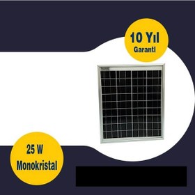 Resim Gesper 25 Watt Kablolu 36 Hücre 12v Monokristal Güneş Paneli 