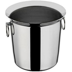 Resim Paslanmaz Çelik Konik Şampanya Şarap Buz Kovası 15 x 12 CM Gri 