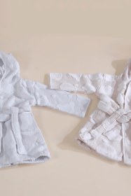 Resim My Little Bear %100 Pamuk Çocuk Bornoz Bej - Bej / 2/3 Yaş 