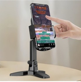 Resim M M Masaüstü Telefon Standı 360 Derece Dönebilen Başlıklı Ayaklı Telefon Tripodu 
