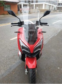 Resim Motocam Rks Reale 125 Siperlik Ön Cam 2023 2024 Model 65cm Şeffaf Renkli 4mm Orta Boylu Cam 