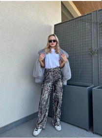 Resim Keymoda Kadın Pullu Pantolon Gümüş Siyah 