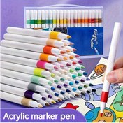 Resim Yüksek Kaliteli Su Bazlı Akrilik Mürekkep Markör Seti, Orta Uçlu, Kalıcı, Taş, Ahşap, Cam, Kumaş, Seramik, Taş Sanatı ve El Sanatları İçin Uygun, Profesyonel Sanat Kullanımı, Renklendirme, İdeal Doğum Günü, Okula Dönüş Hediyesi, 14 Yaş ve Üstü İçin Uygun 