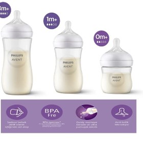 Resim Philips Avent Natural Response Doğal Tepkili PP 3'lü Biberon Seti 125 ml 0+ Ay & 260 ml 1+ Ay & 330 ml 3+ Ay 