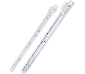 Resim Beyaz Metal Çekmece Rayı Tekerlekli Mobilya Dolap Çekmece Rayı(Beyaz)(Takım)(Metal) 