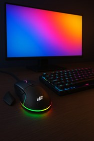 Resim MF PRODUCT Strike 0589 Kablolu RGB Led Aydınlatmalı 3200 DPI Gaming Oyuncu Mouse Siyah 