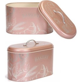 Resim Paslanmaz Metal Ekmeklik , Ekmek Kutusu Rose 11 Lt Pembe 