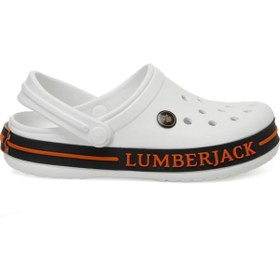 Resim lumberjack Devon 5fx Beyaz Comfort Casual Anatomik Sabo Terlik Sandalet 