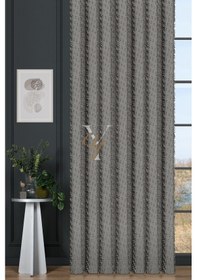 Resim Linda Fon Perde V-6015 Gri Gri 