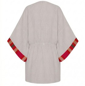 Resim Kutnu Kumaş Detaylı Bürümcük Kısa Kaftan - Size I 