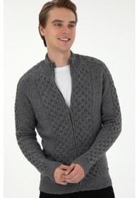 Resim U.s. Polo Assn. Erkek Gri Melanj Hırka Triko 50294136-vr086 Gri Melanj 