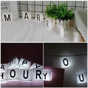 Resim MCM Group 10LU Lightbox Işıklı Harf Mesaj Panosu Dekoratif Harf Işık Zinciri 