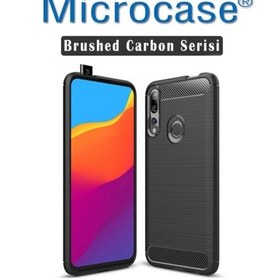 Resim Microcase Huawei Y9 Prime 2019 Brushed Carbon Kilif + Cam (Seç) 372701086 