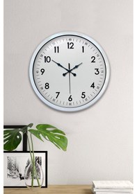 Resim 40 Cm Beyaz Metal Standart Duvar Saati Diğer 