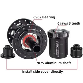 Resim ARC MT-039 32H QR HG Dağ Bisikleti Göbek Seti Siyah 