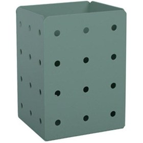 Resim Ganzhoushop Yaratıcı Duvara Monte Kırtasiye Tutucu Çevre Dostu Kalemlik Karikatür Küp Şeklinde Kalemlik Büyük Kapasite Ev İçin Kayısıvintage Yeşil 