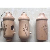 Resim Moveevo Orman Ahşap Kuş Yemleme Aleti - Bahçe Asılı İç Mekan Dış Mekan Kullanıma Uygun Dayanıklı Kuş Ev A+b+c Paketi 