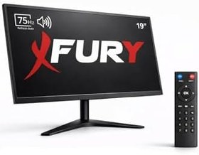 Resim FURY 19" LED Monitör 75Hz 5ms Dahili Hoparlörlü Uzaktan Kumandalı HDMI VGA Geniş Ekran 