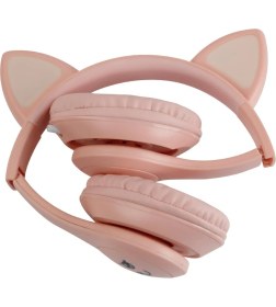 Resim Polosmart FS78 Figürlü Kablolu Kulak Üstü Kulaklık Pembe 
