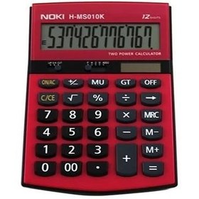 Resim Noki Hesap Makinası 12 Hane Masa Üstü H-Ms010 Kırmızı 