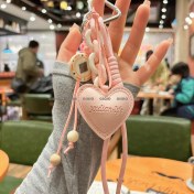 Resim Silver1 Gıoıo Yeni Ipek Eşarp Anahtarlık Kişiselleştirilmiş Inci Papyon Çanta Çekicilik Dokuma Anahtarlık (Yurt Dışından) 