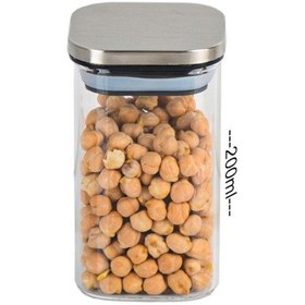 Resim Konak Züccaciye Bambu..kapaklı Kare Mini Kavanoz 200 Ml 