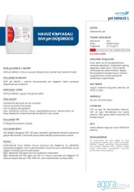 Resim WTR pH MINUS L 25 KG Havuz Suyu pH Düşürücü Sıvı Hcl 