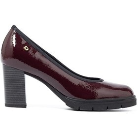 Resim Naplack Nero Topuklu/ Stiletto Kadın 4l5863ds Donna Serena 5863ds Slıde Naplack Bordeaux Naplack Nero 