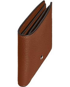 Resim Mont Blanc Montblanc Grain Deri 6 Bölmeli Cüzdan 221398 Kahverengi 
