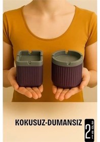 Resim Bfs Kokusuz Dumansız Küllük - 2 Li Küllük Seti Kafe Küllüğü Restoran Küllüğü Masaüstü Küllük 