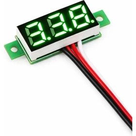 Resim 0.28 Inch 0-100 3 Kablolu Dc Voltmetre Yeşil 